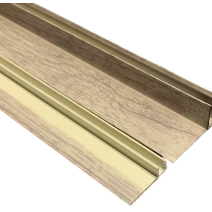 Perfil Metal Término Madera Gris